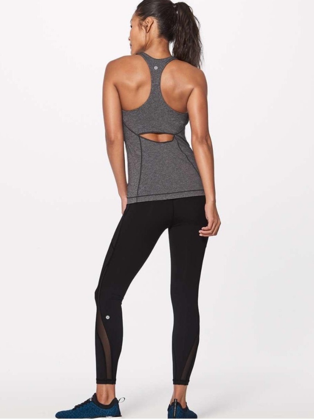 Lululemon Heather Training Tank Top With Built In Bra Racerback - Picture 2 of 11